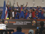 Африканские футболисты спели на пресс-конференции