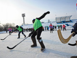 Африканцы в Екатеринбурге сыграли в хоккей в валенках