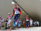 Российские лыжники заняли весь пьедестал в гонке на 50 километров