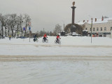 В смоленском райцентре провели зимний велопробег