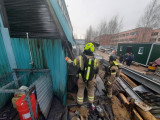Появились фото серьёзного пожара в ФОК «Динамо» в Смоленске